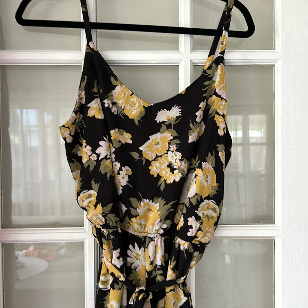 Floral Wide Leg Tank Top Crop Jumpsuit